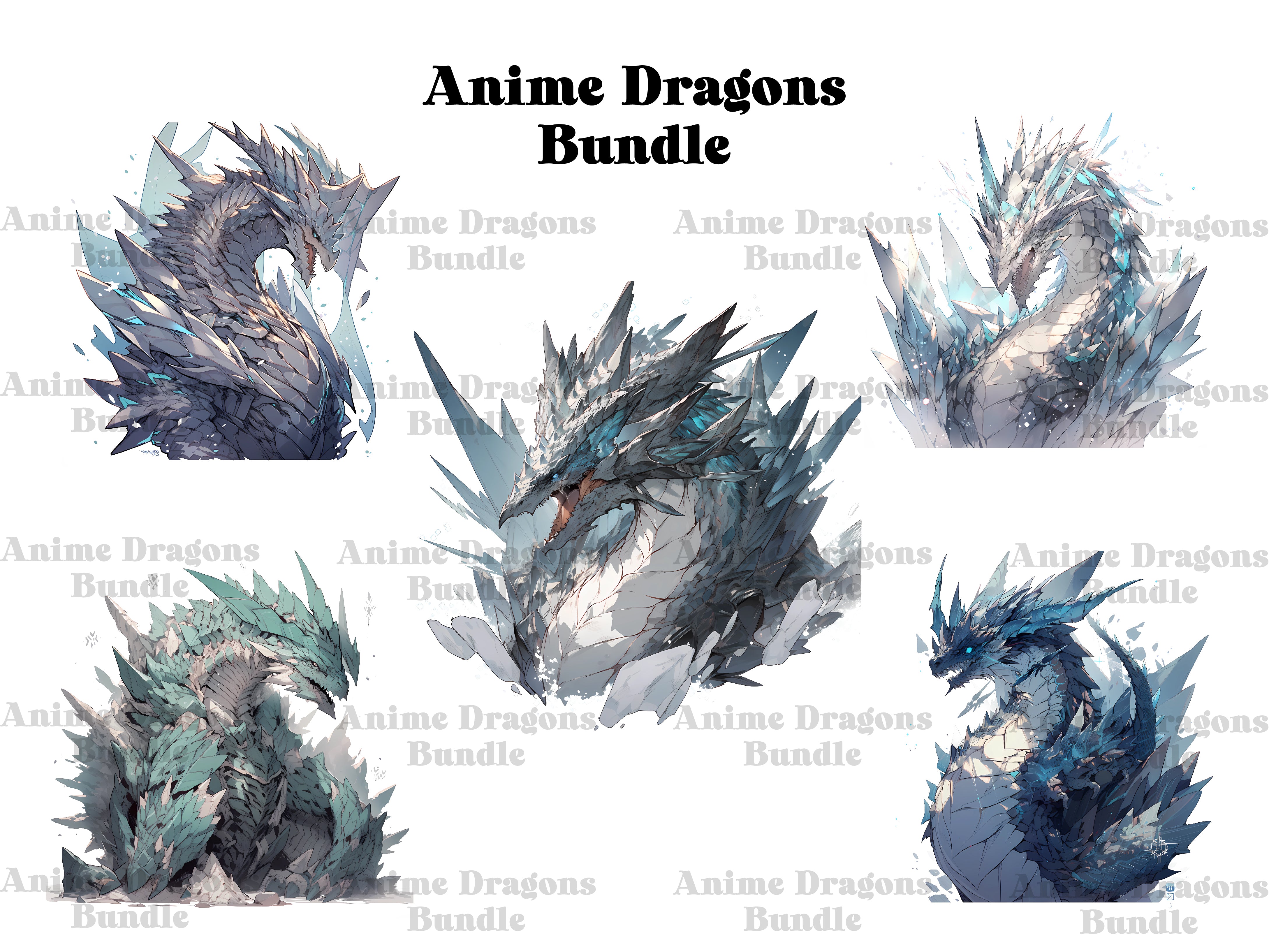 Manga Anime Dragons Clipart - CraftNest