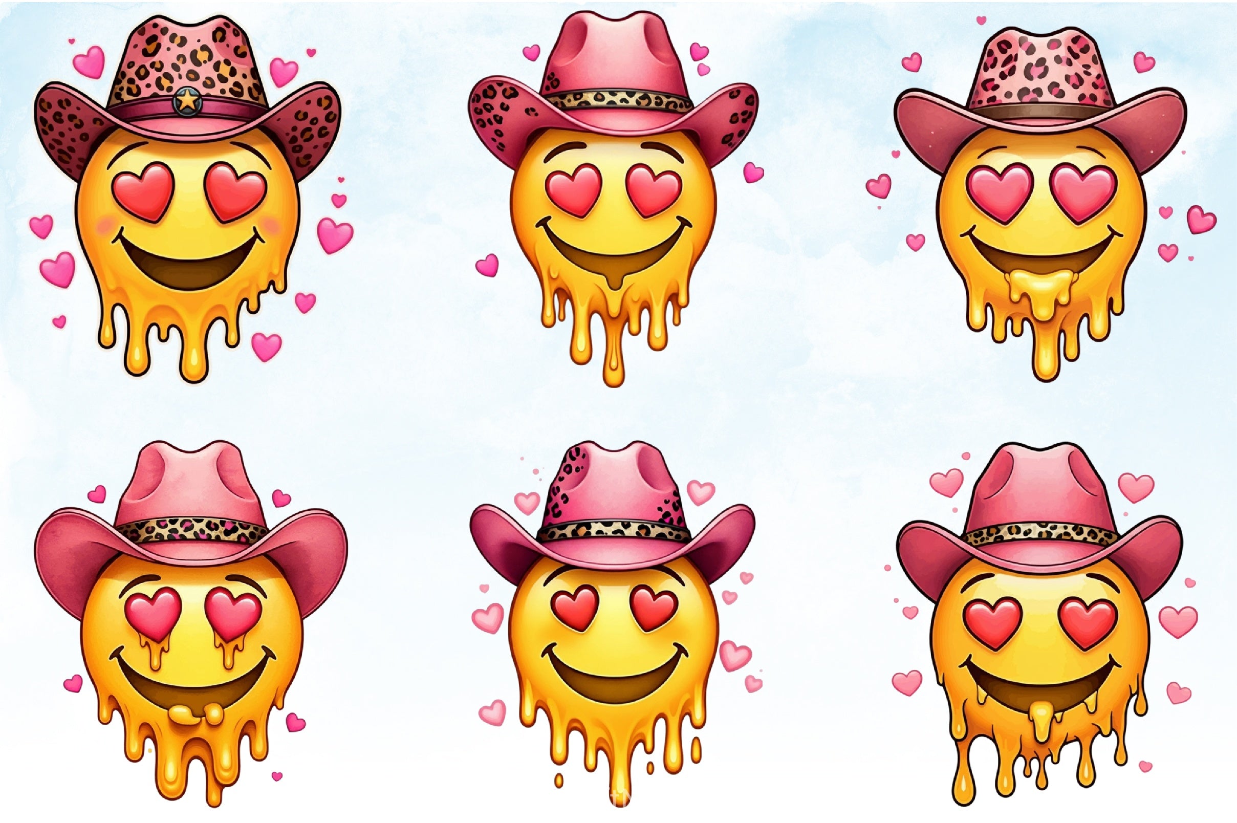 Valentine Cowboy Hat Emoji Clipart Bundle - CraftNest - Digital Crafting and Art