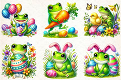 Cute Easter Frog Clipart Bundle - CraftNest - Digital Crafting and Art