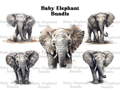 Baby Elephant Clipart - CraftNest