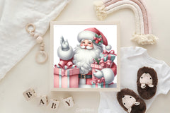 Pink Santa Claus Gifts Clipart Bundle - CraftNest - Digital Crafting and Art