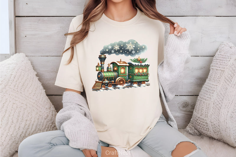 Christmas Train Clipart Bundle 1 - CraftNest - Digital Crafting and Art