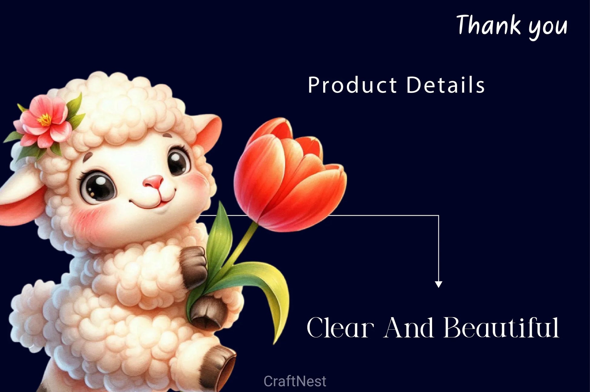 Cute Animals And Tulip Flower Clipart Bundle 3 - CraftNest - Digital Crafting and Art