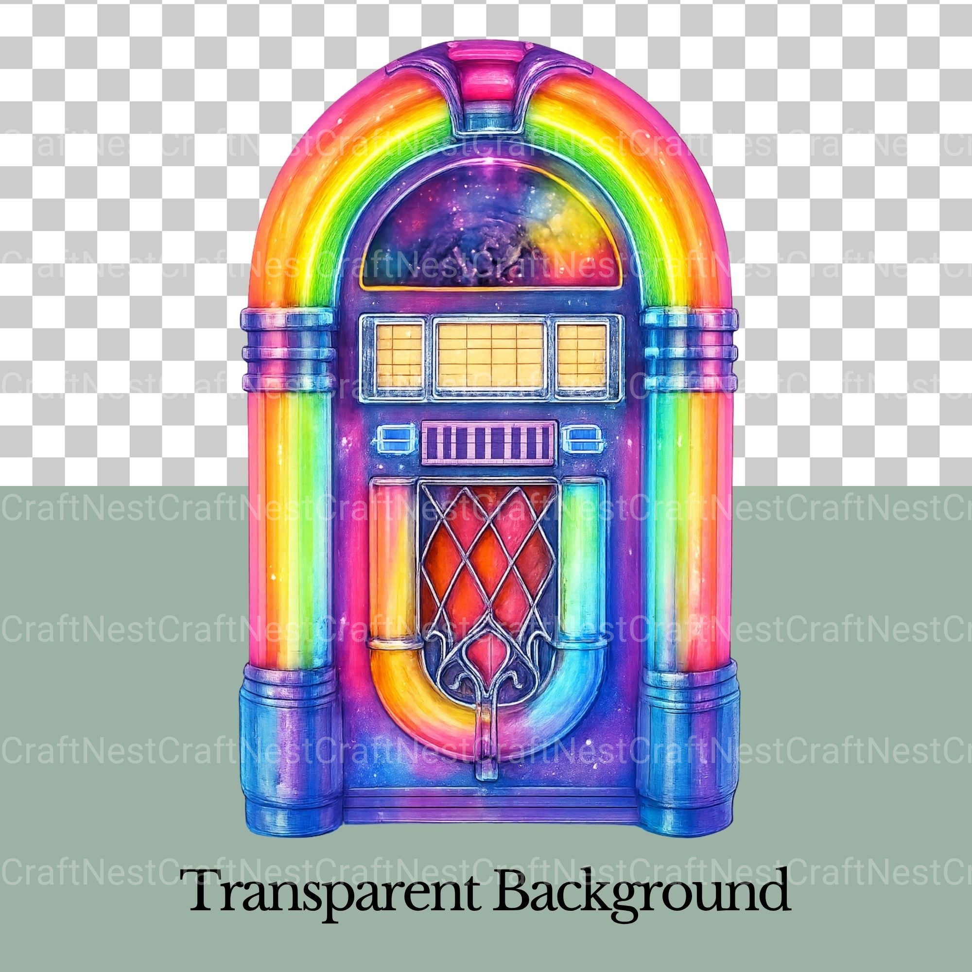 Neon Retro 3 Clipart Bundle - CraftNest - Digital Crafting and Art