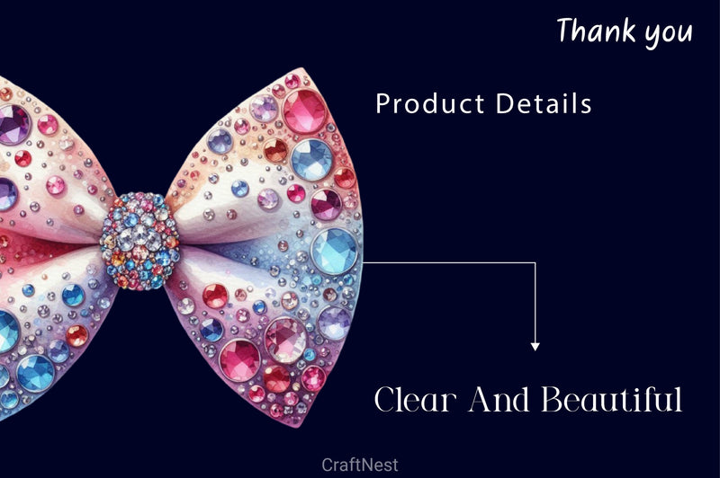 Rhinestone Bow Tie Clipart Bundle 3 - CraftNest - Digital Crafting and Art