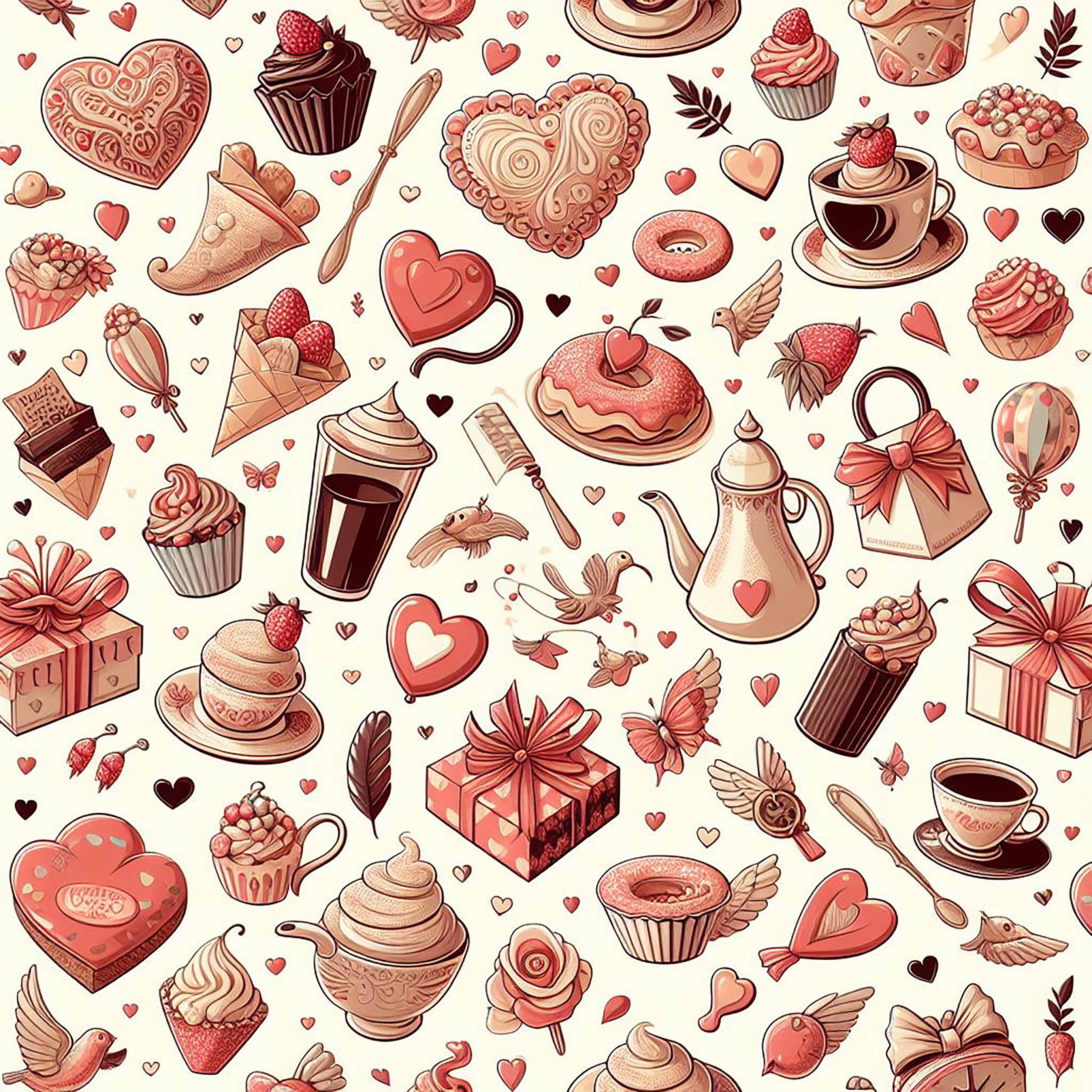 Valentine Red Seamless Digital Paper - CraftNest - Digital Crafting and Art