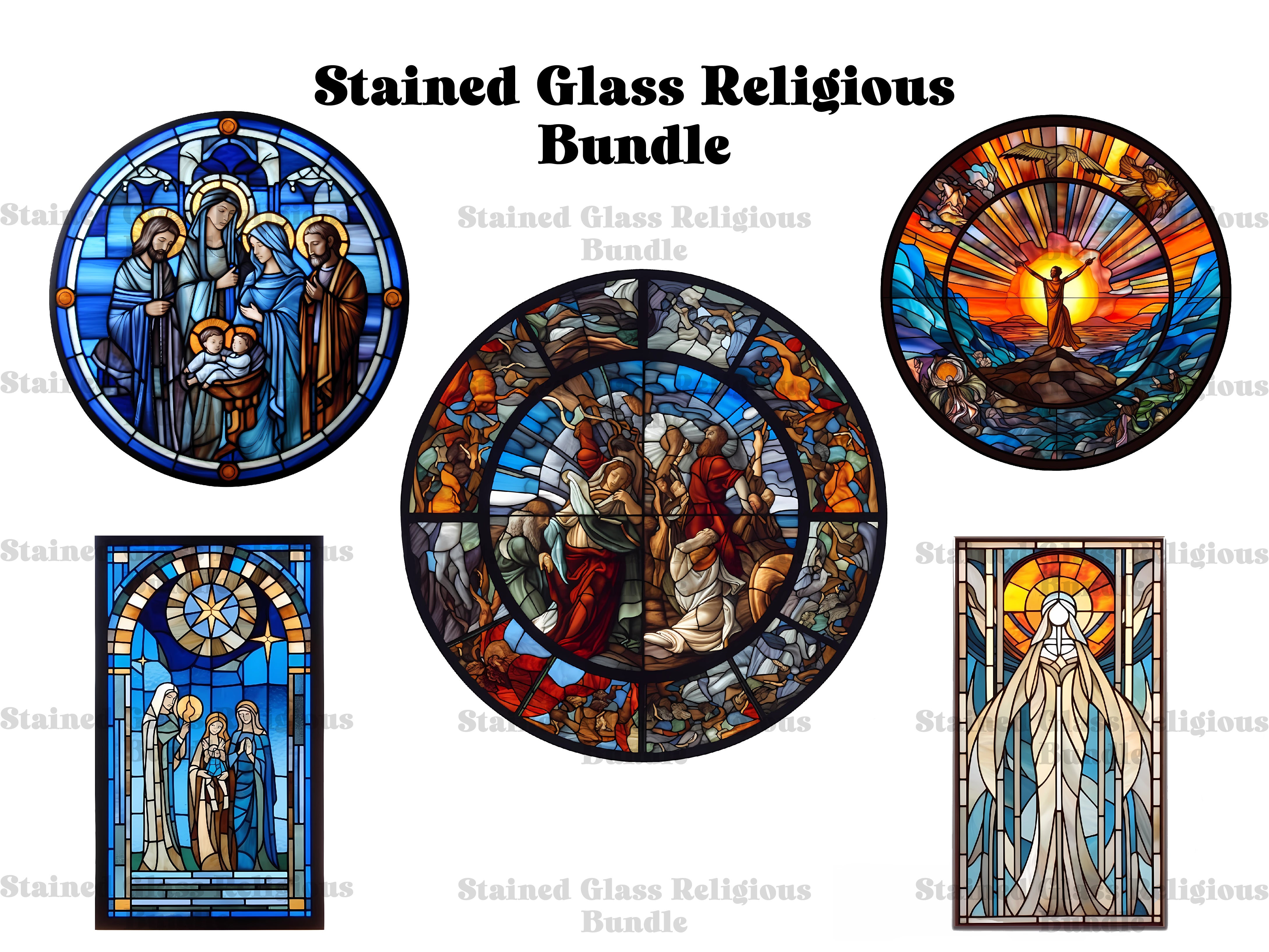 Stained Glass Religious Clipart - CraftNest