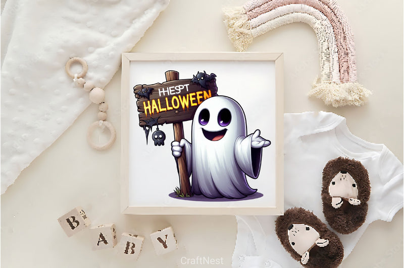 Funny Halloween Ghost Clipart Bundle 4 - CraftNest - Digital Crafting and Art