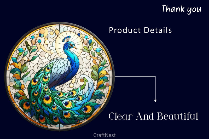 Stained Glass Peacock Wind Spinner Clipart Bundle - CraftNest - Digital Crafting and Art