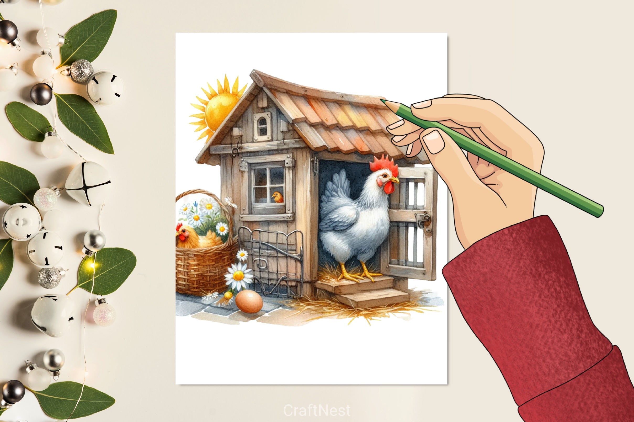 Chicken Coop Clipart Bundle - CraftNest - Digital Crafting and Art
