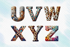 Leopard Alphabet Clipart Bundle - CraftNest - Digital Crafting and Art