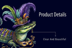 Mardi Gras Crocodile Clipart Bundle - CraftNest - Digital Crafting and Art