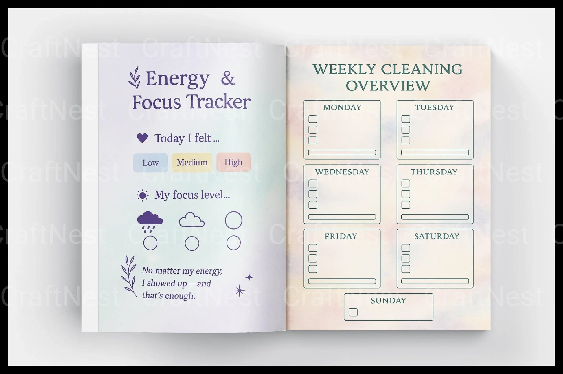 Mindful Cleaning Companion Guide - CraftNest - Digital Crafting and Art