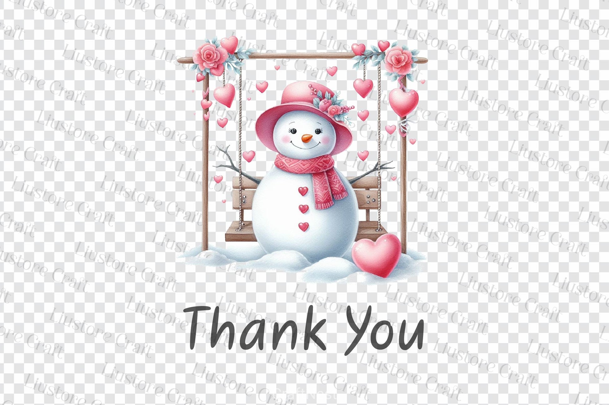 Valentines Animals On Swings Clipart Bundle - CraftNest - Digital Crafting and Art