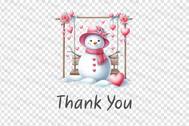 Valentines Animals On Swings Clipart Bundle - CraftNest - Digital Crafting and Art