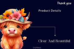 Autumn Highland Cow Clipart Bundle 2 - CraftNest - Digital Crafting and Art