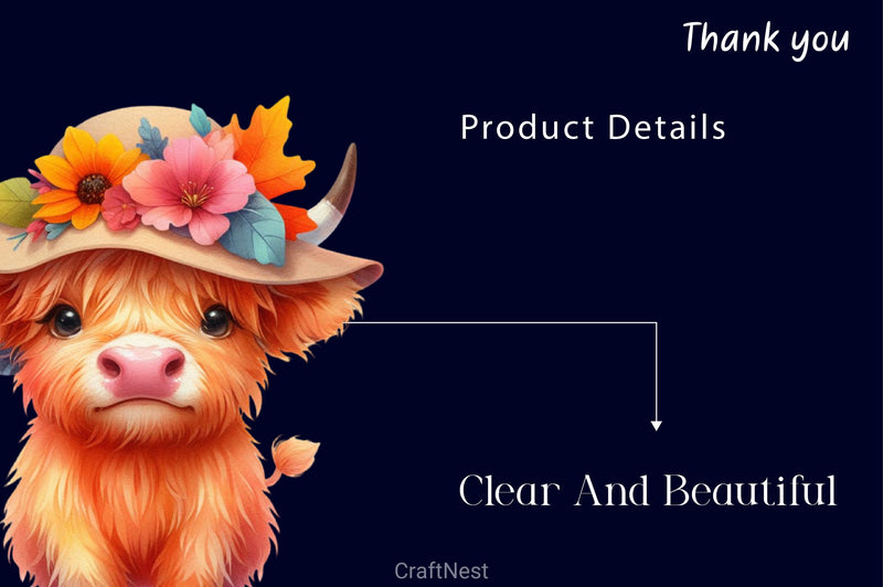 Autumn Highland Cow Clipart Bundle 2 - CraftNest - Digital Crafting and Art