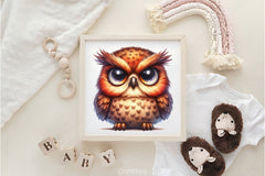 Funny Grumpy Owl Clipart Bundle - CraftNest - Digital Crafting and Art