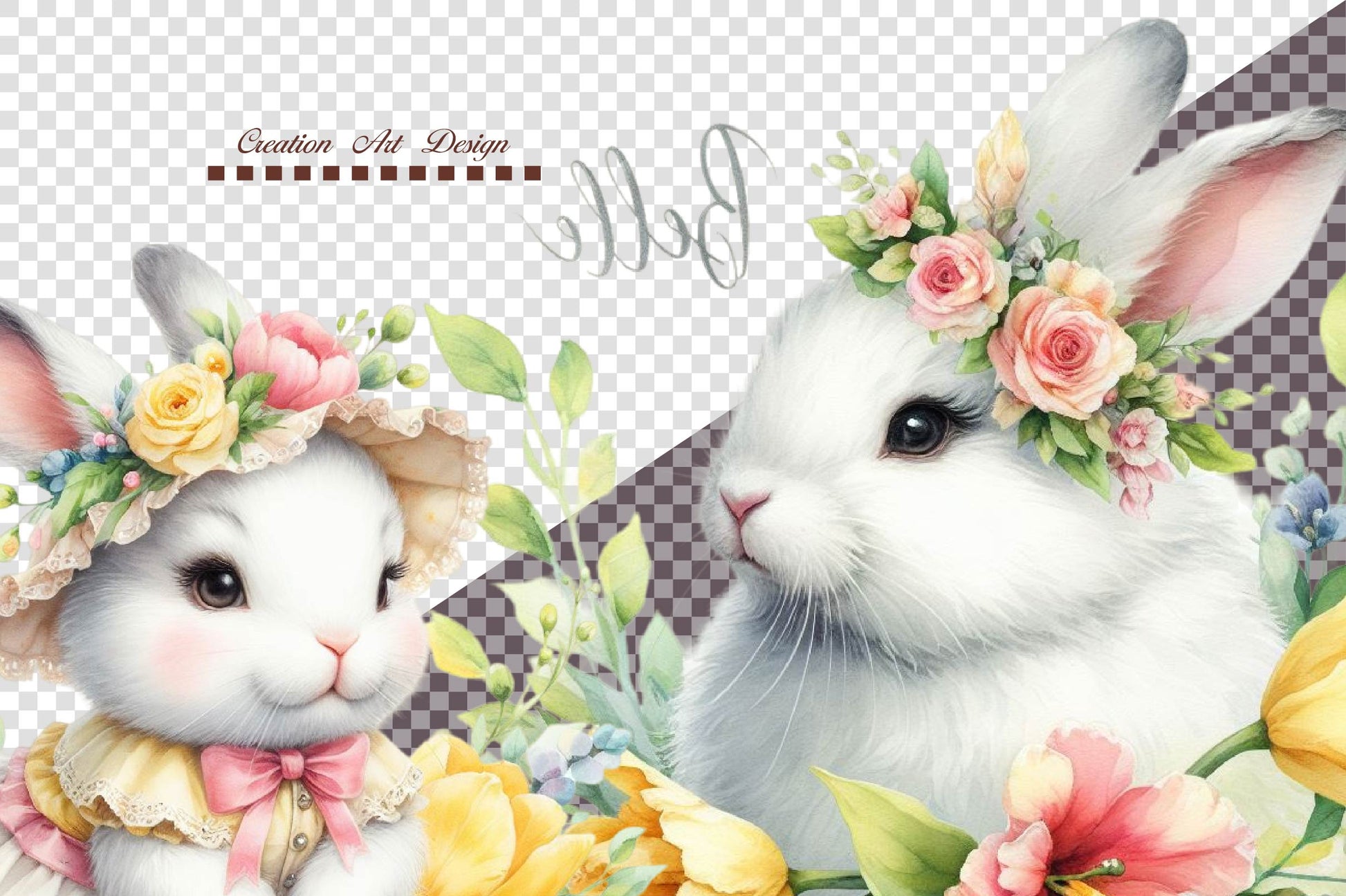 Easter Bunny Clipart Bundle 9 - CraftNest - Digital Crafting and Art
