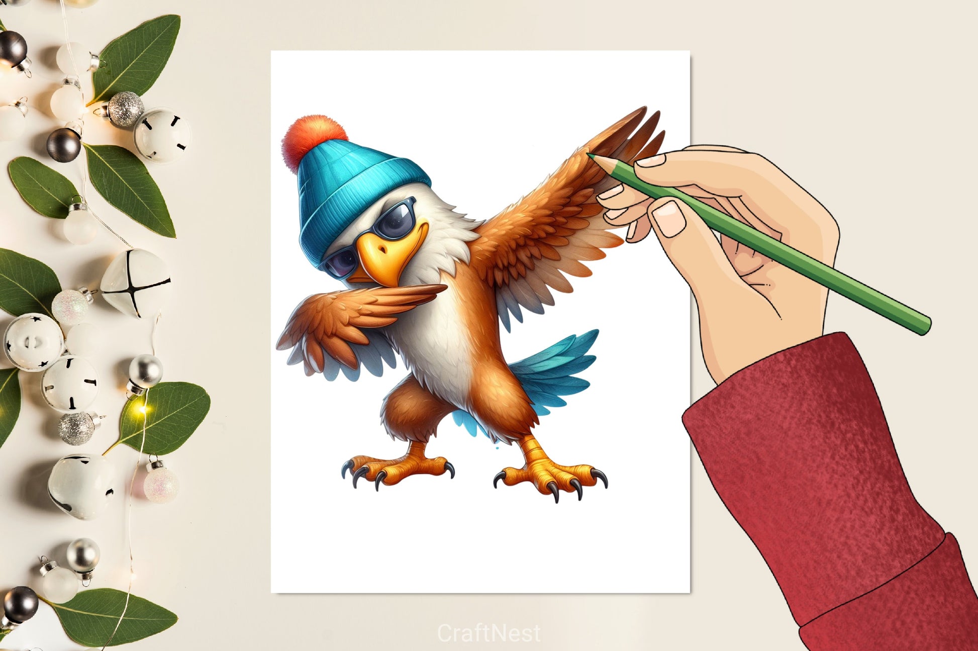 Cute Dabbing Eagle Clipart Bundle - CraftNest - Digital Crafting and Art