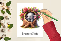 Funny Animals Hole Clipart Bundle 1 - CraftNest - Digital Crafting and Art