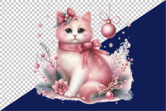 Cute Little Pink Cat Clipart Bundle - CraftNest - Digital Crafting and Art