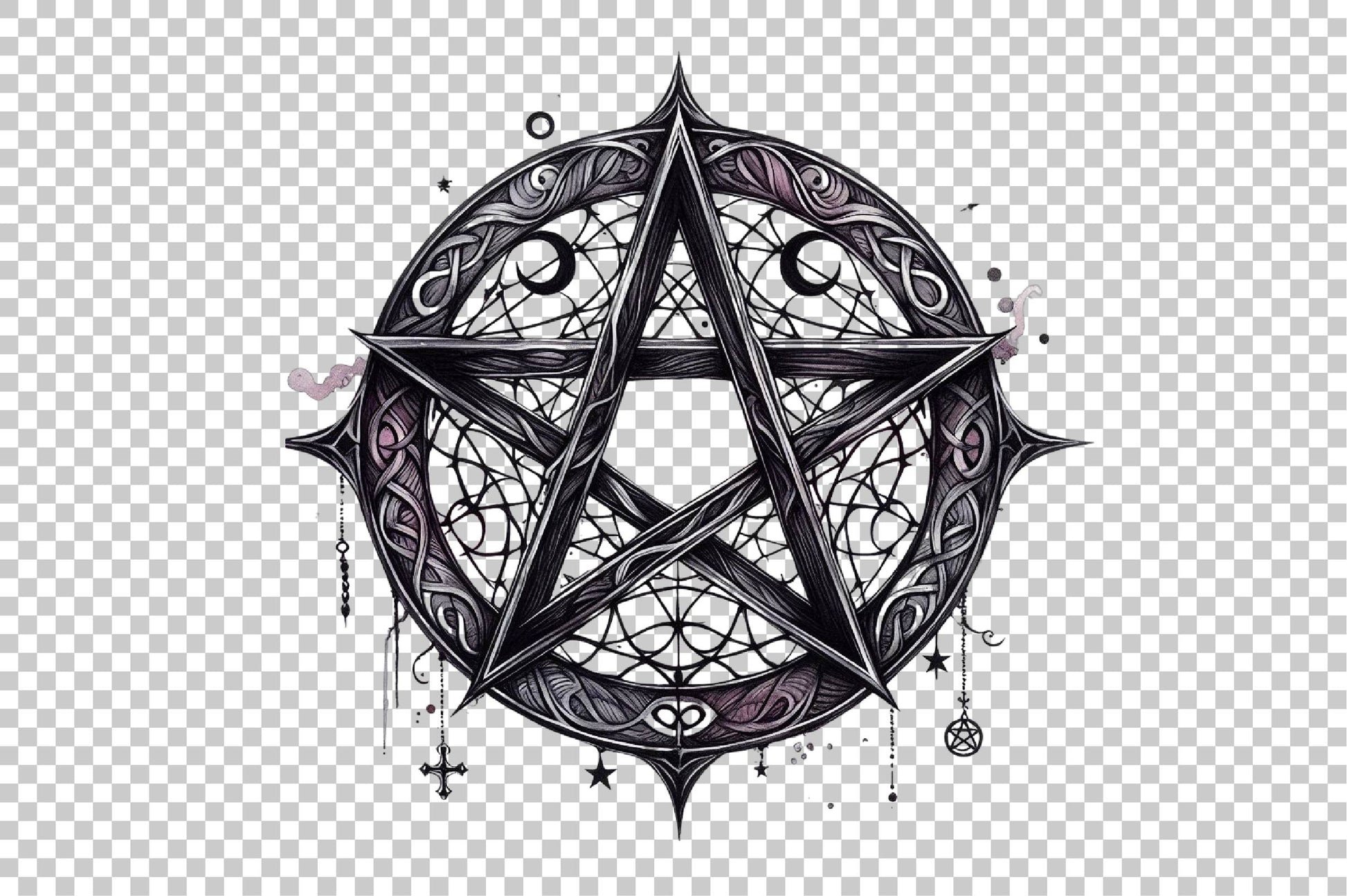 Watercolour Pentagram Clipart Bundle - CraftNest - Digital Crafting and Art