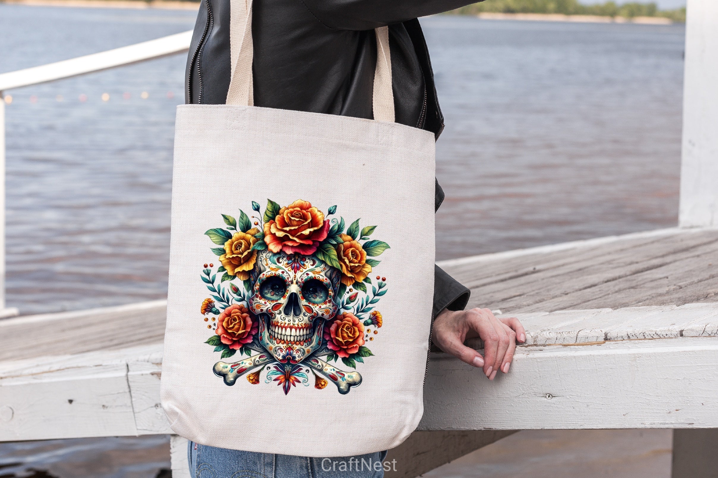 Skull Face Death Flower Clipart Bundle - CraftNest - Digital Crafting and Art