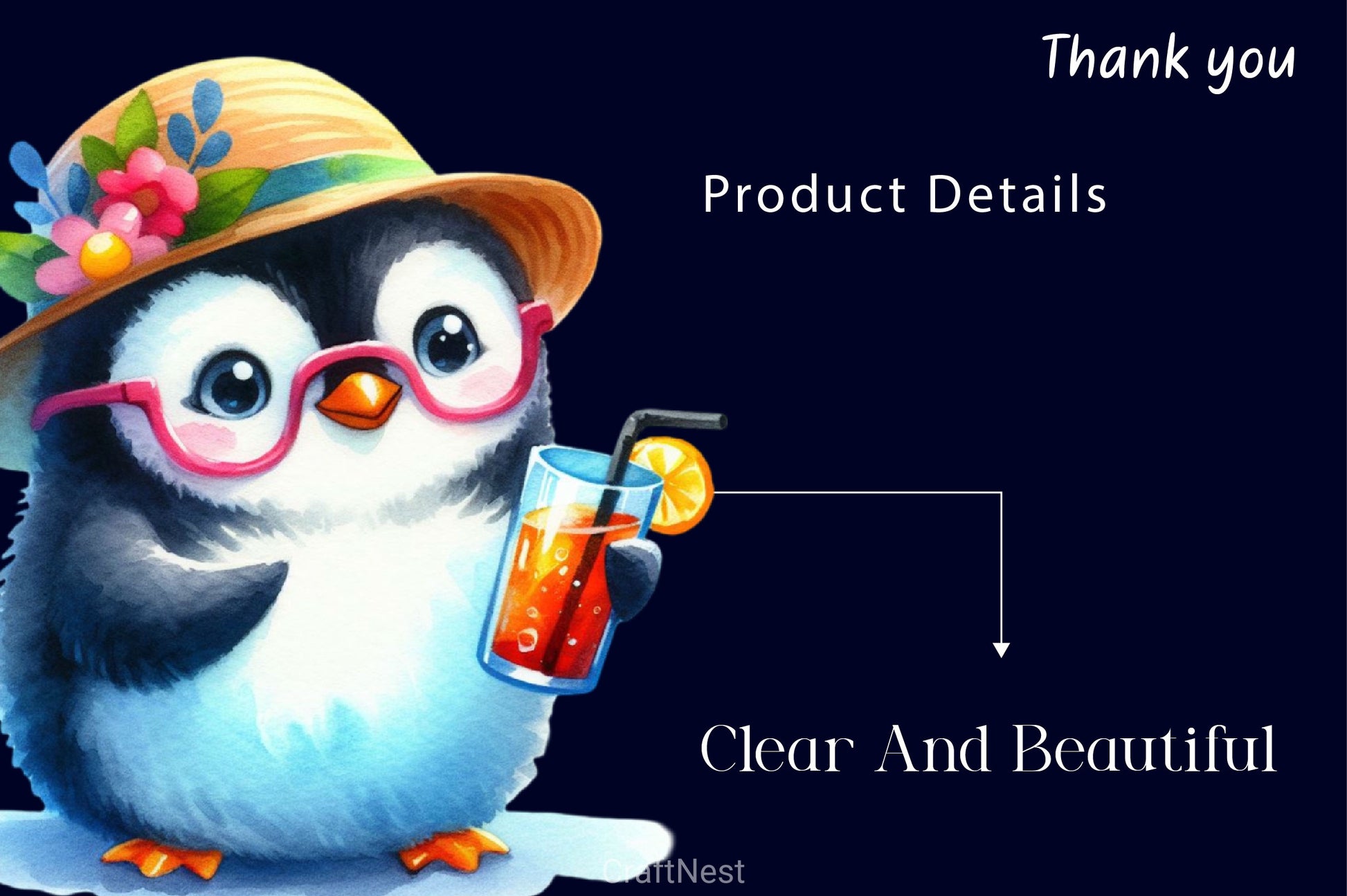 Funny Penguin In Pool Party Clipart Bundle 2 - CraftNest - Digital Crafting and Art