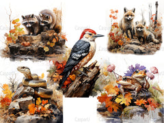 Fall Wildlife Clipart - CraftNest