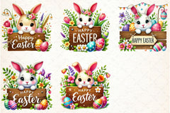 Easter Wooden Sign Clipart Bundle - CraftNest - Digital Crafting and Art