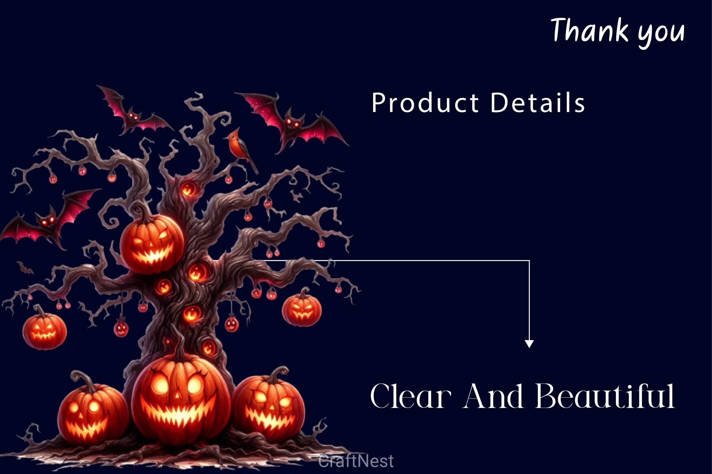 Halloween Scary Tree Clipart Bundle 2 - CraftNest - Digital Crafting and Art