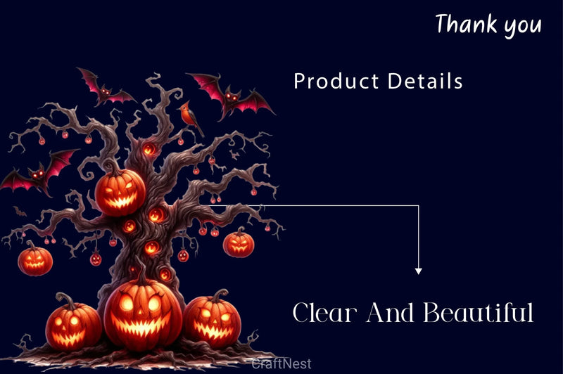 Halloween Scary Tree Clipart Bundle 2 - CraftNest - Digital Crafting and Art