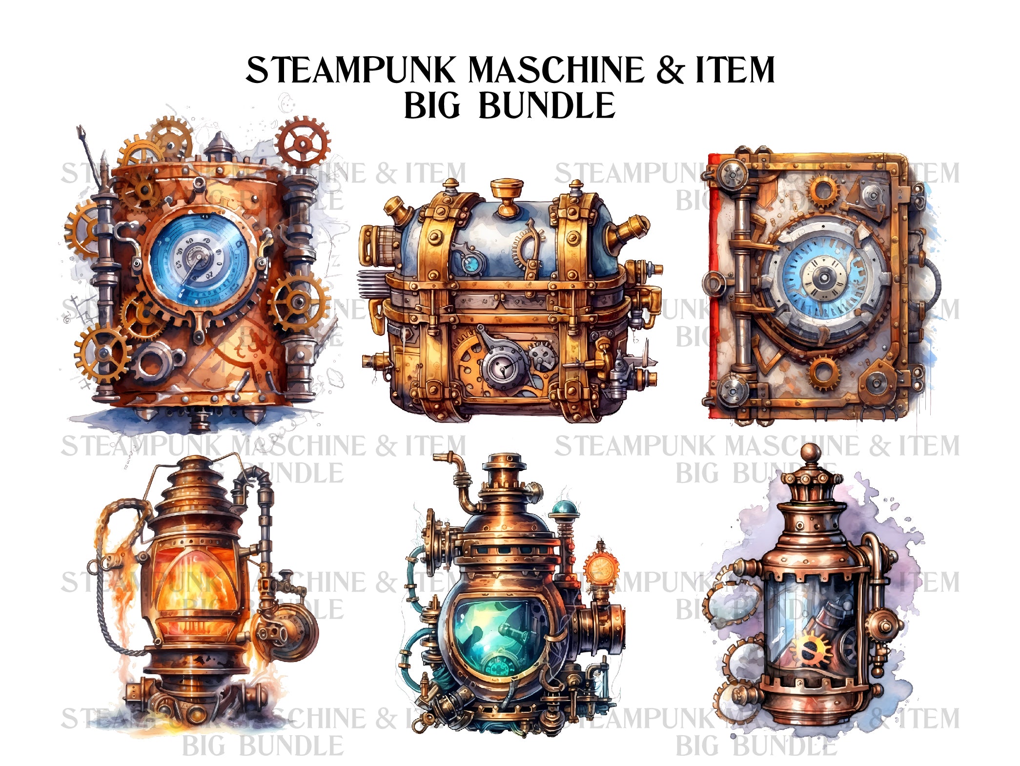 Steampunk Accessories Clipart - CraftNest