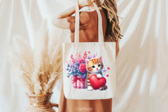 Cat Peeking Valentine Clipart Bundle - CraftNest - Digital Crafting and Art