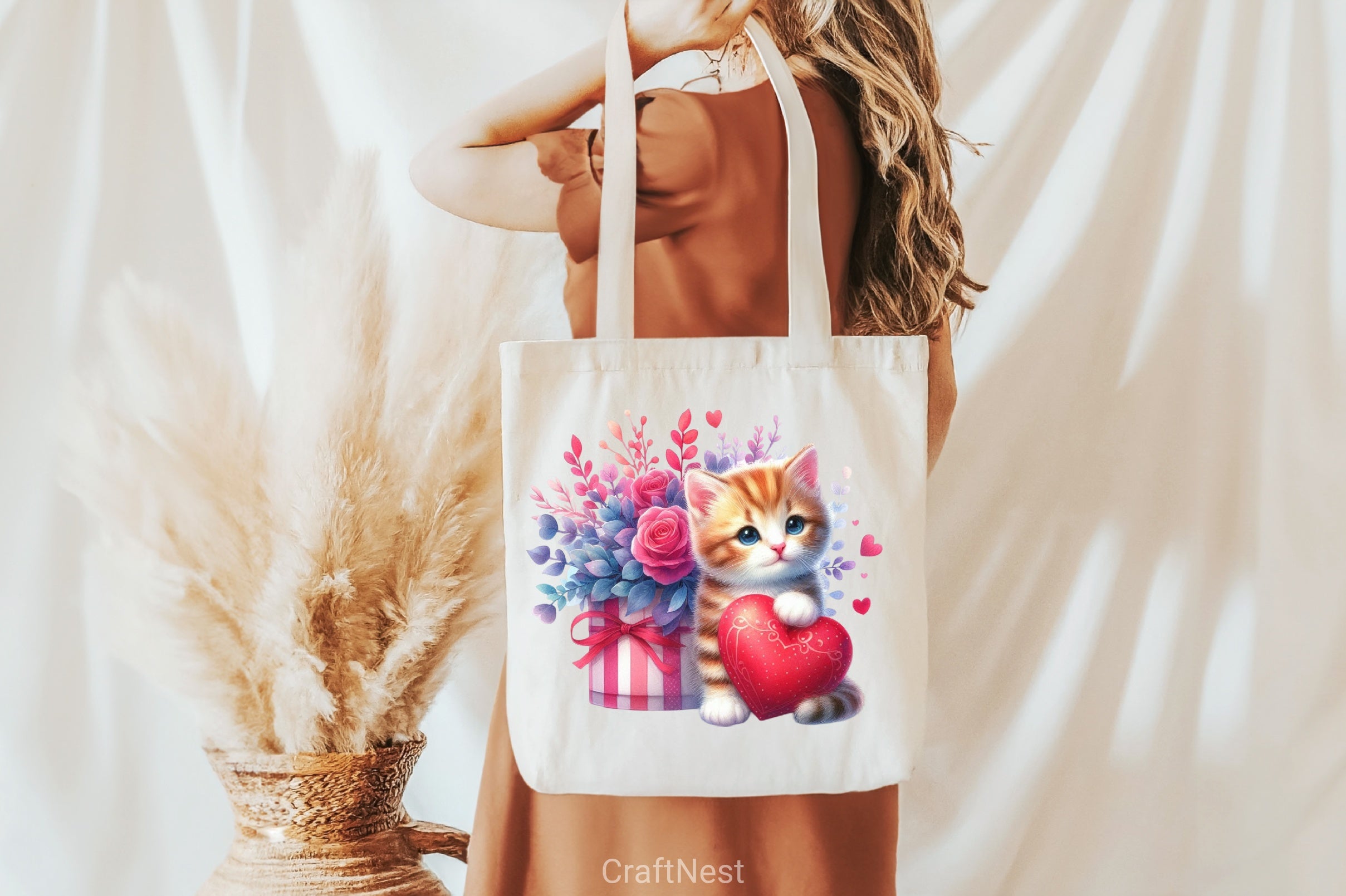 Cat Peeking Valentine Clipart Bundle - CraftNest - Digital Crafting and Art