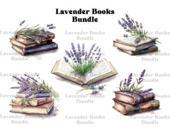 Lavender Books Clipart - CraftNest