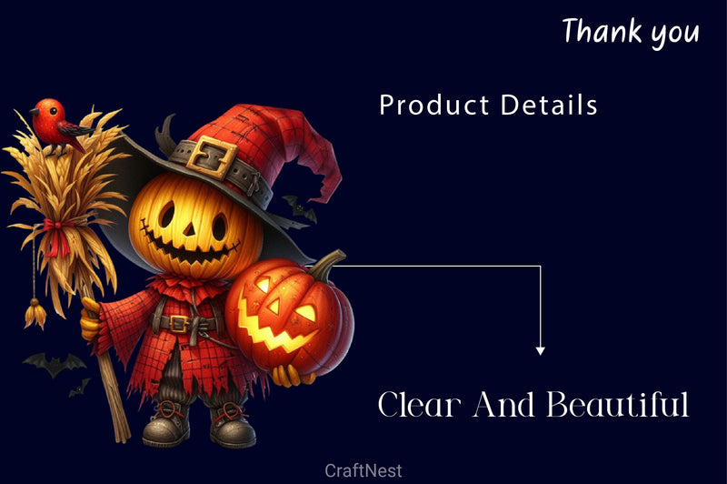 Halloween Scarecrow Clipart Bundle 2 - CraftNest - Digital Crafting and Art