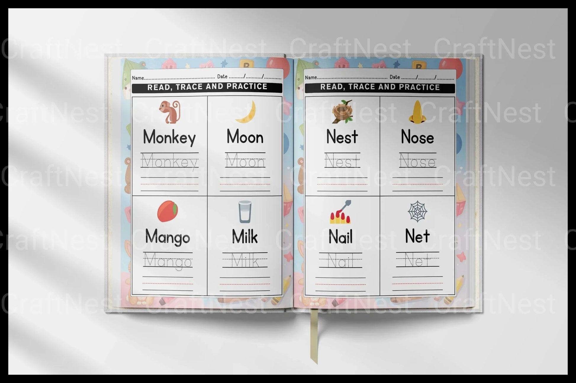 Word Tracing Worksheets for Kids - CraftNest - Digital Crafting and Art