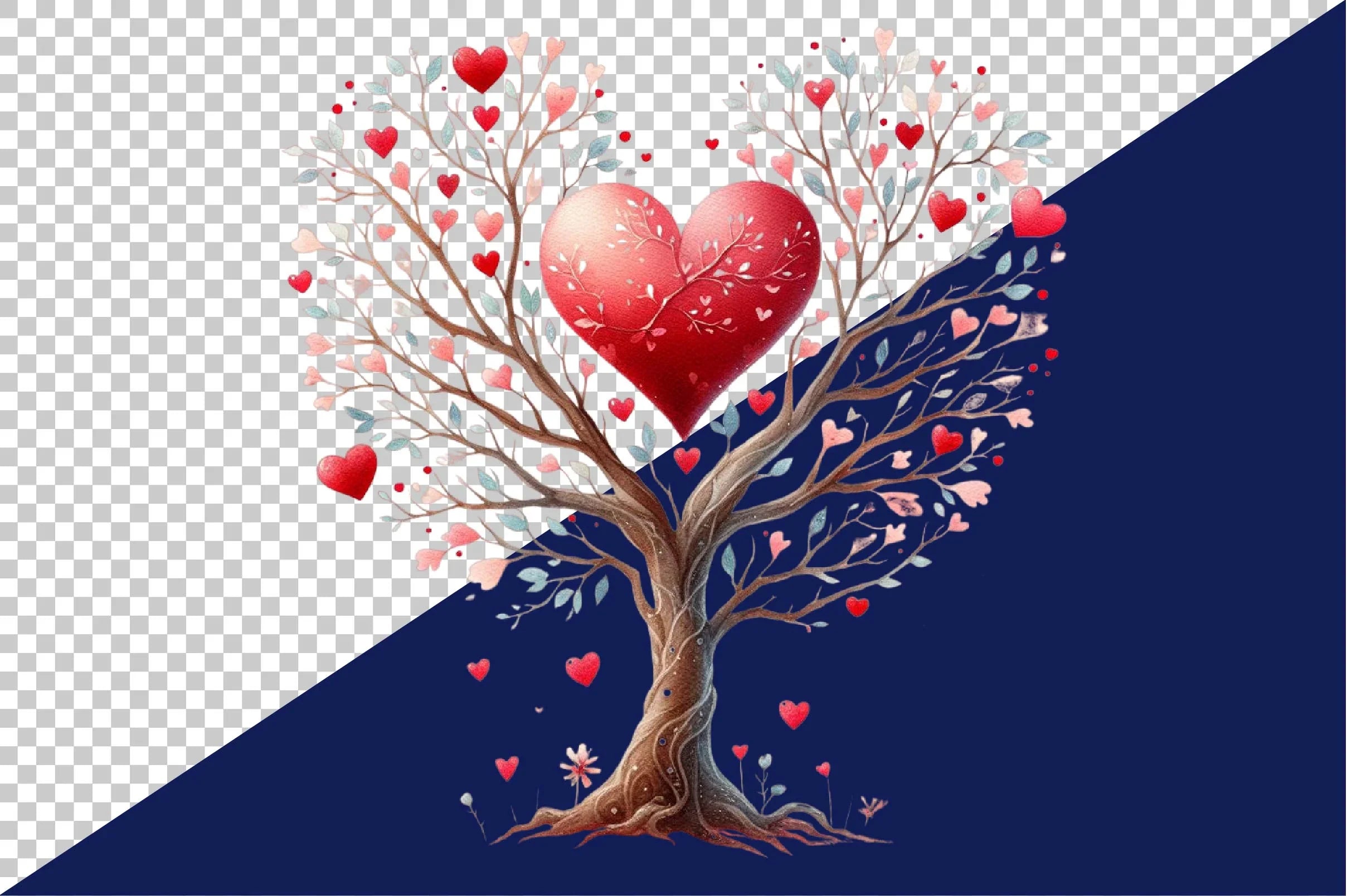 Heart Tree Clipart Bundle - CraftNest - Digital Crafting and Art