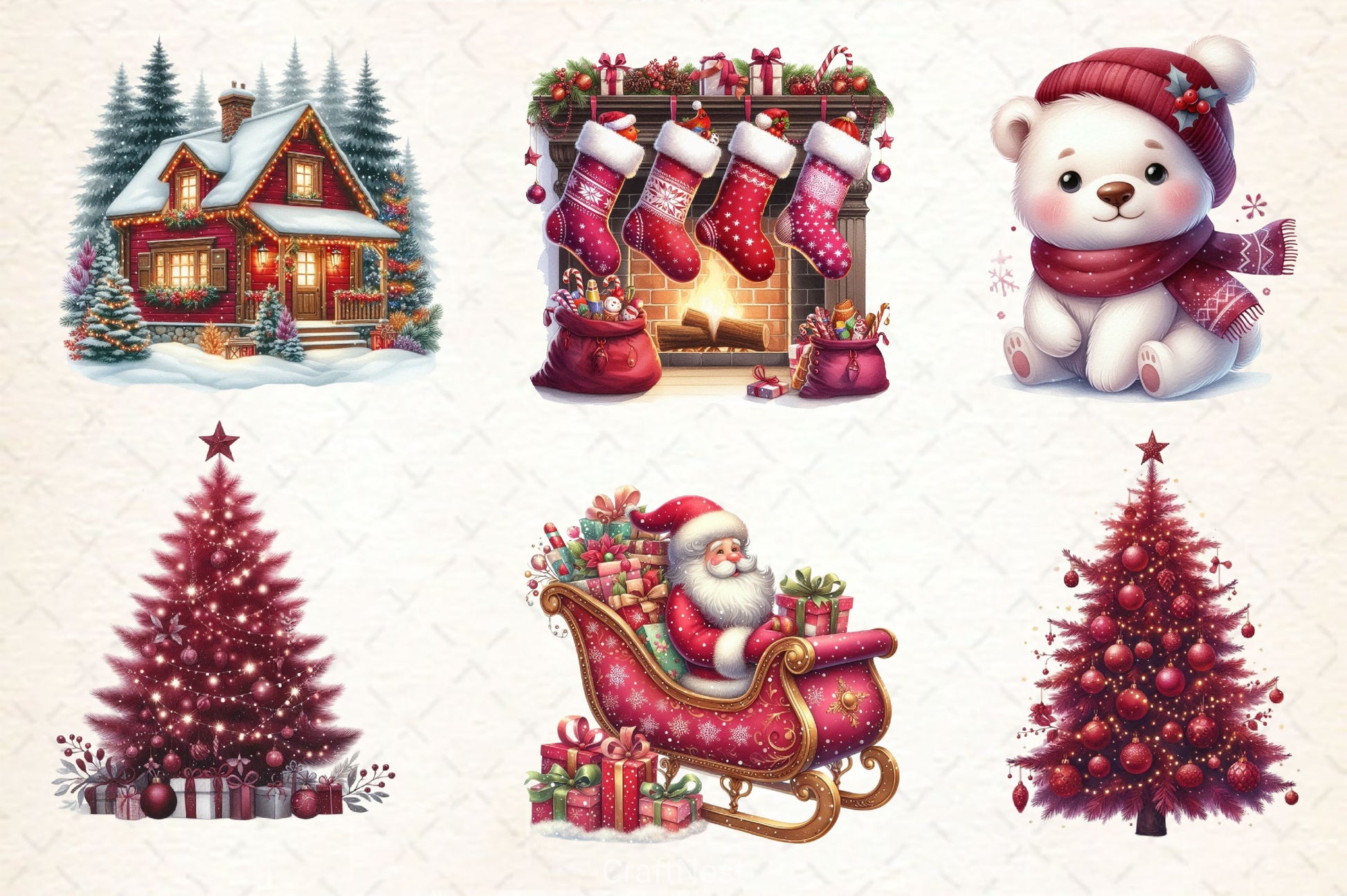 Whimsical Christmas Clipart Bundle - CraftNest - Digital Crafting and Art