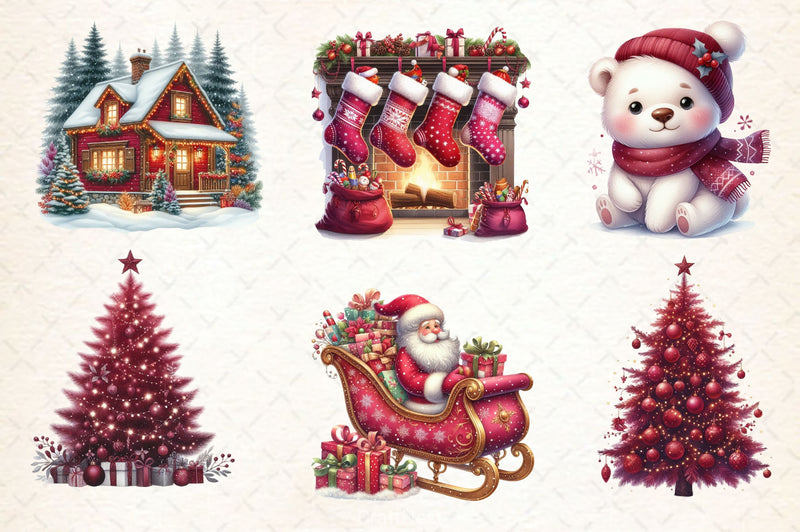 Whimsical Christmas Clipart Bundle - CraftNest - Digital Crafting and Art
