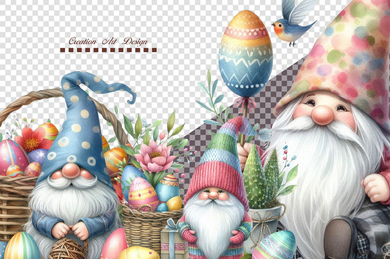 Easter Gnome Clipart Bundle 6 - CraftNest - Digital Crafting and Art