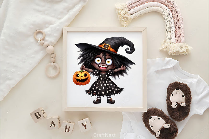 Black Girl Halloween Clipart Bundle 2 - CraftNest - Digital Crafting and Art