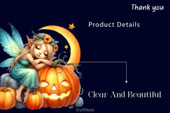 Sleepy Halloween Fairy Clipart Bundle - CraftNest - Digital Crafting and Art