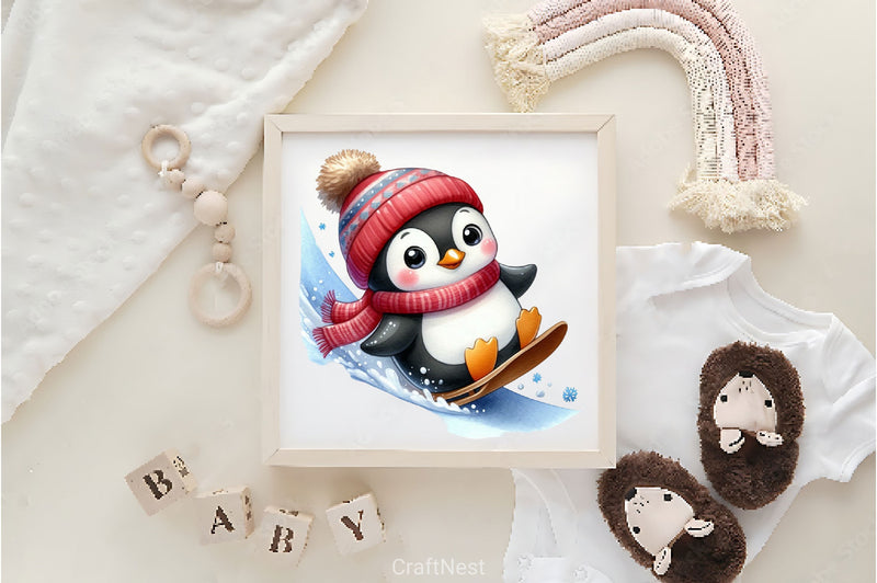 Ice Penguin Clipart Bundle 2 - CraftNest - Digital Crafting and Art