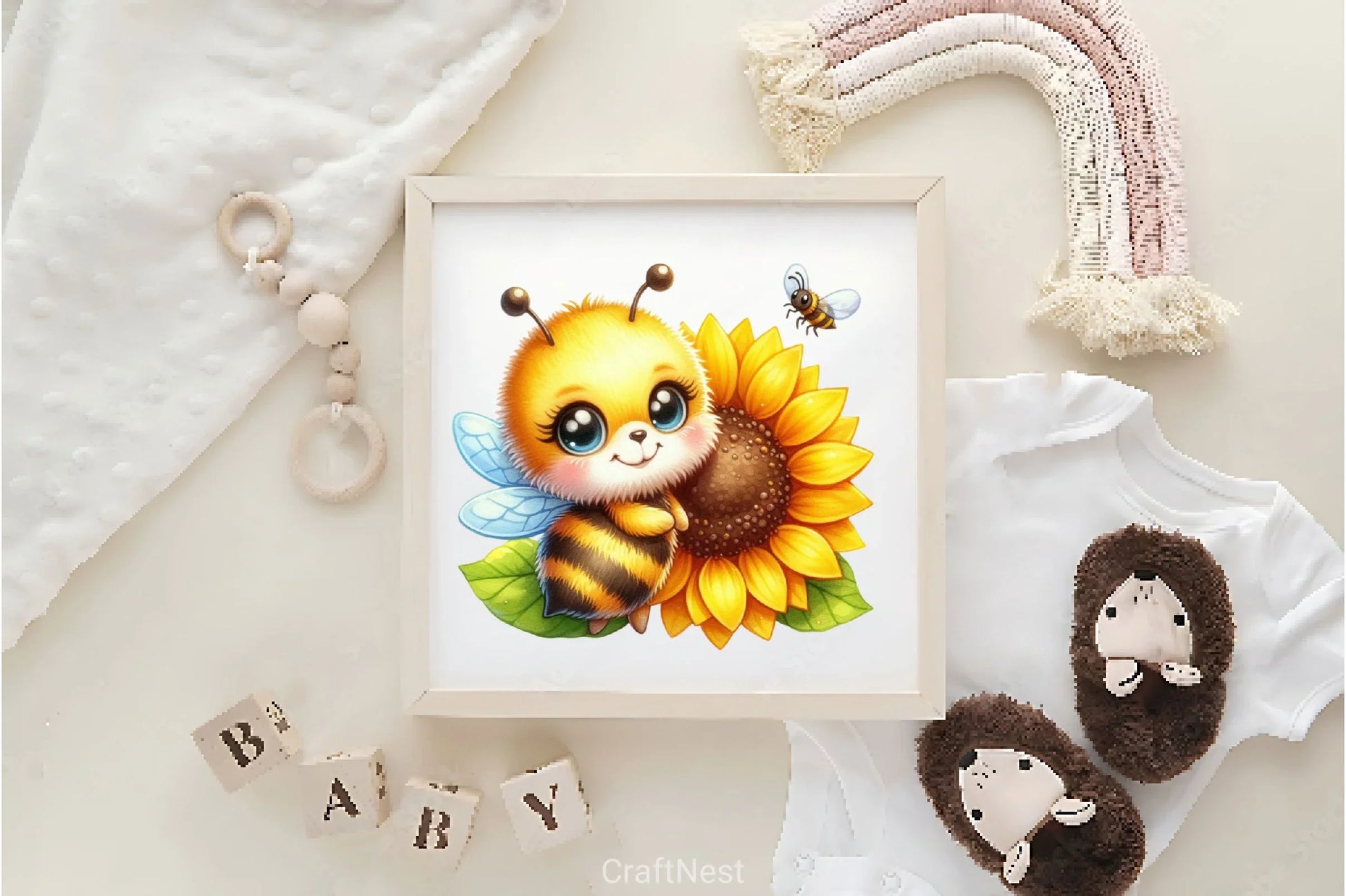 Bee Buzzing Sunflower Clipart Bundle 2 - CraftNest - Digital Crafting and Art