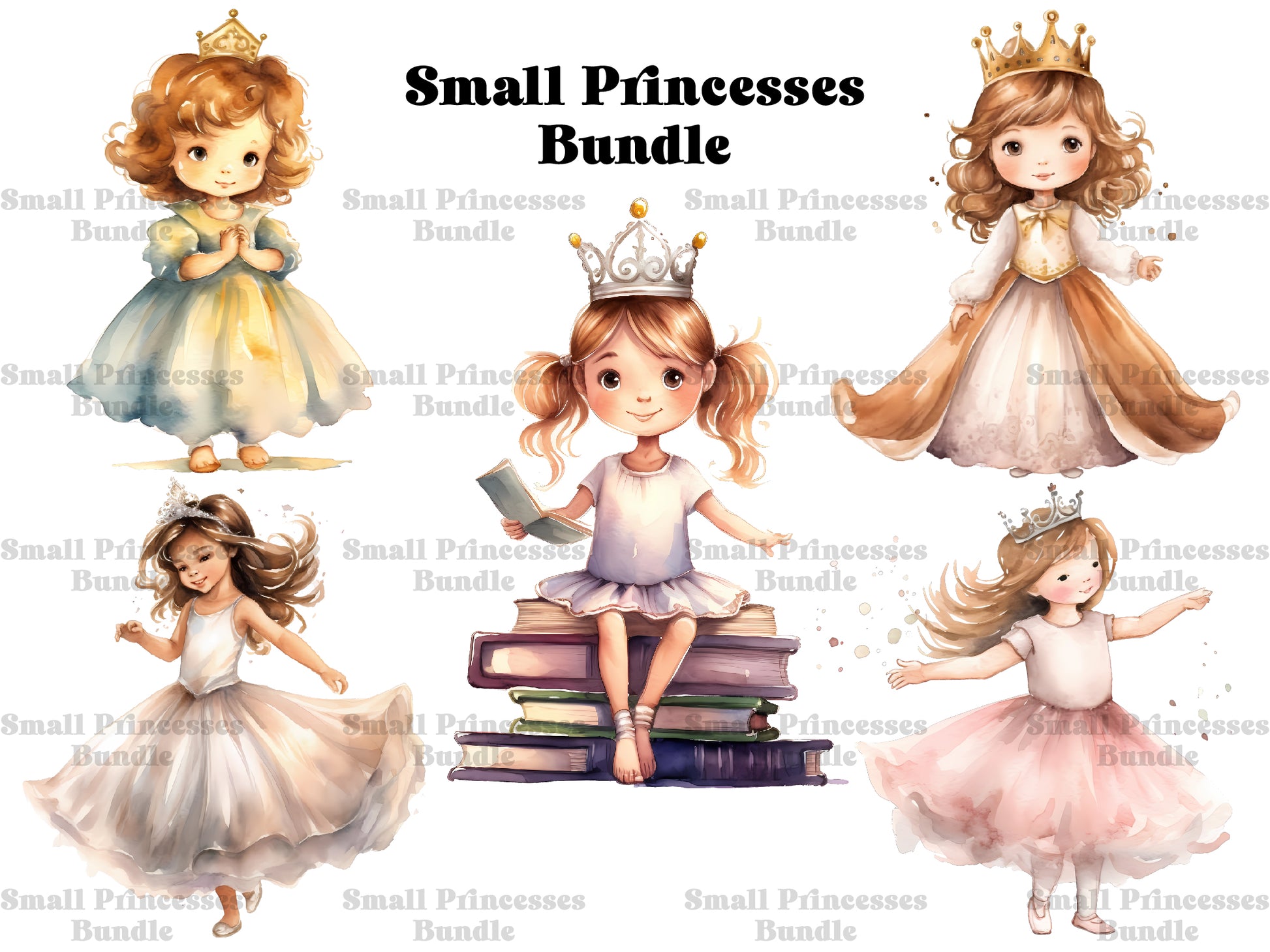 Small Princesses Clipart - CraftNest