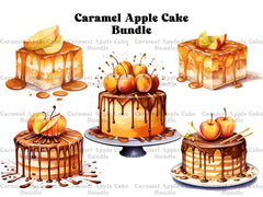 Caramel Apple Cakes Clipart - CraftNest