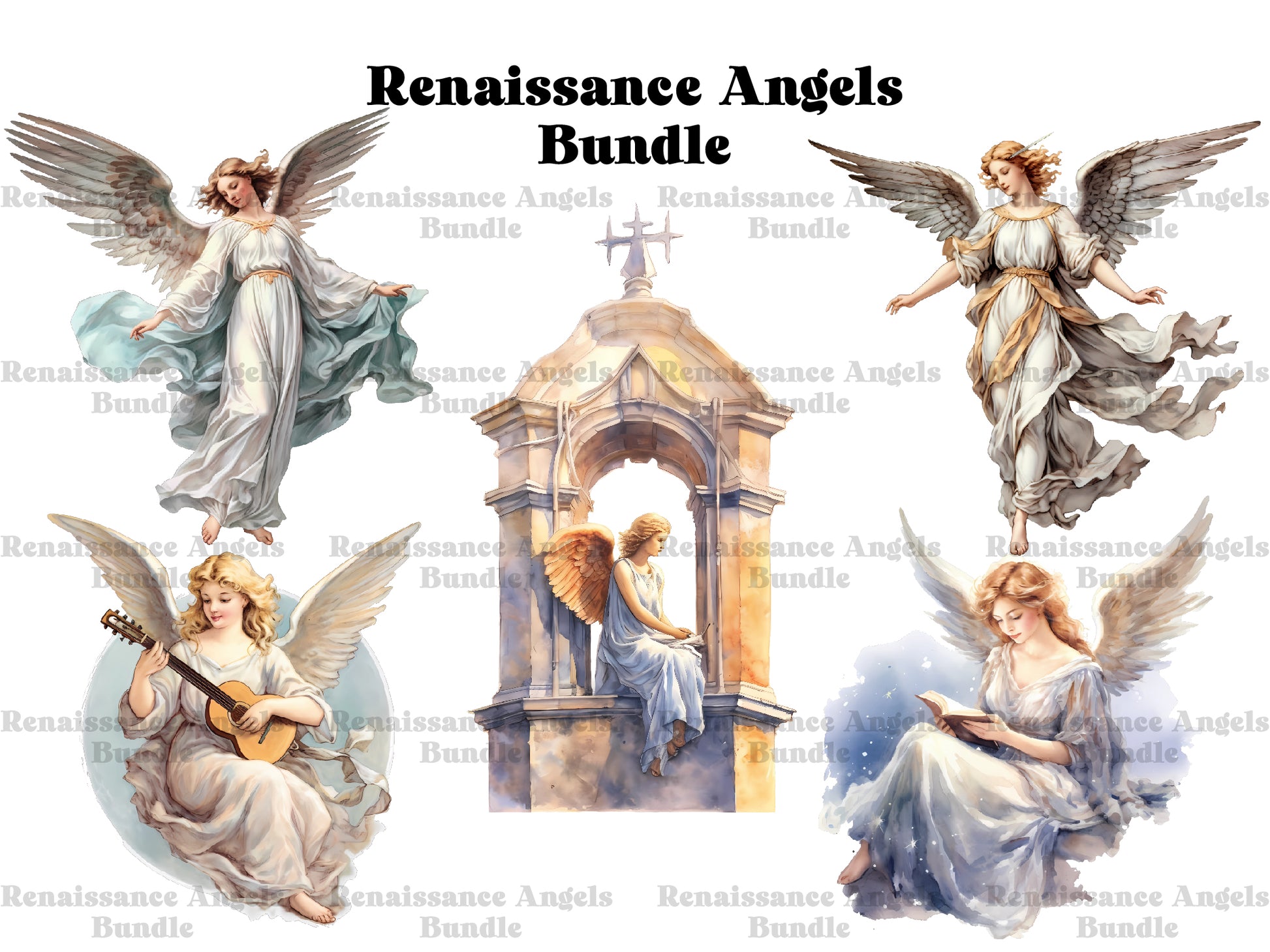 Renaissance Angels Clipart - CraftNest